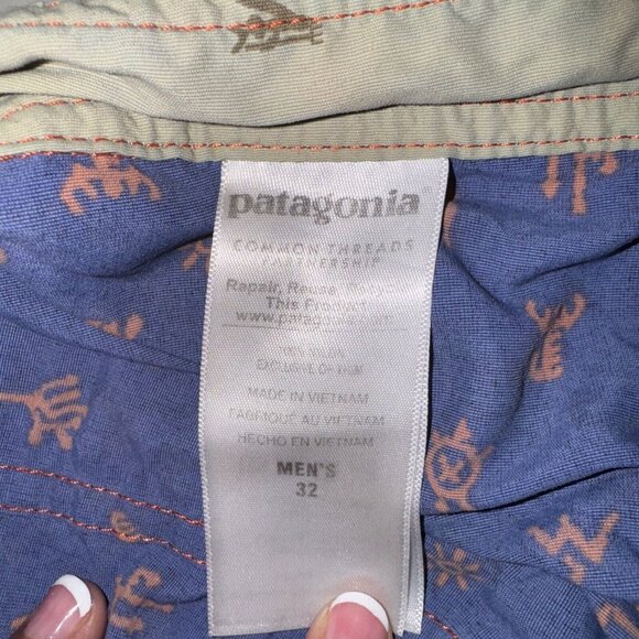 Patagonia Wavefarer Board Shorts Men 32 Nylon Pockets Blue 10” Trunks Swim - Picture 5 of 12